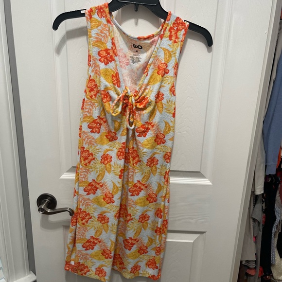 SO Floral Swim Coverup - Orange and Yellow - Picture 2 of 7